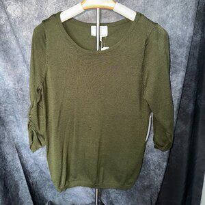 Absolutely Creative Worldwide Markle Pullover Sweater in Olive, Medium